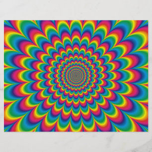 Prospectus 21,6 Cm X 24,94 Cm Conception abstraite de l'arc-en-ciel psychédéliqu