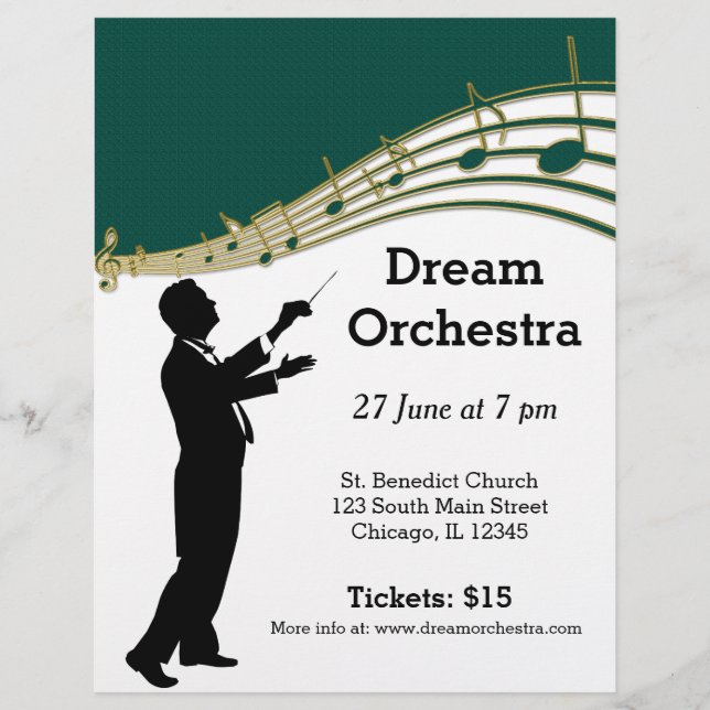 Prospectus 21,6 Cm X 24,94 Cm Concert orchestre (Devant)