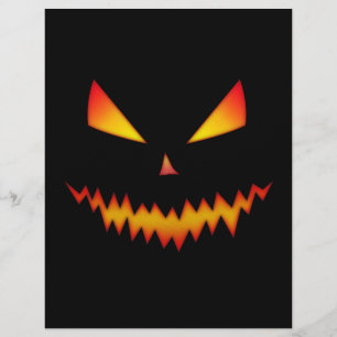 Prospectus 21,6 Cm X 24,94 Cm Cool et effrayant Jack O'Lantern visage Halloween
