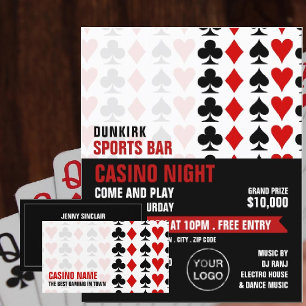 Prospectus 21,6 Cm X 24,94 Cm Costumes de carte, Nuit Casino, Industrie du jeu