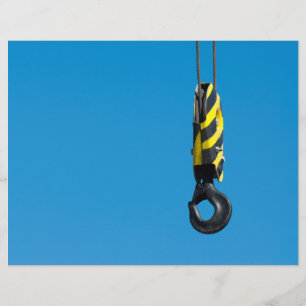 Prospectus 21,6 Cm X 24,94 Cm Crane hook with yellow and black stripes hang
