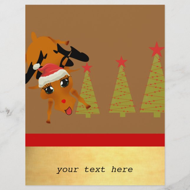 Prospectus 21,6 Cm X 24,94 Cm Cute Reindeer (Devant)