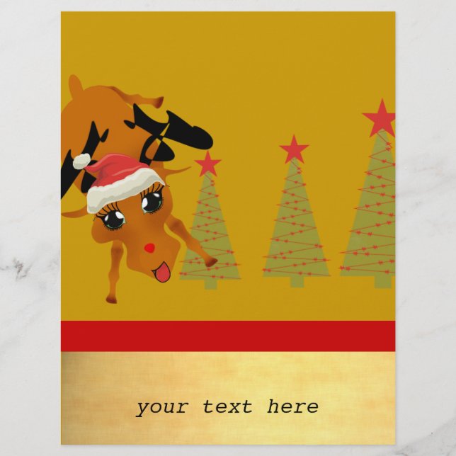 Prospectus 21,6 Cm X 24,94 Cm Cute Reindeer (Devant)