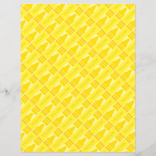 Prospectus 21,6 Cm X 24,94 Cm Cute Yellow Crayon Artsy Motif