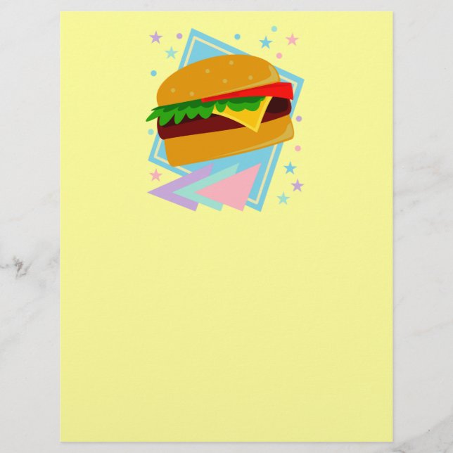 Prospectus 21,6 Cm X 24,94 Cm Cute Yummy Burger (Devant)