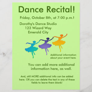 Prospectus 21,6 Cm X 24,94 Cm Dance Considérant Flyer
