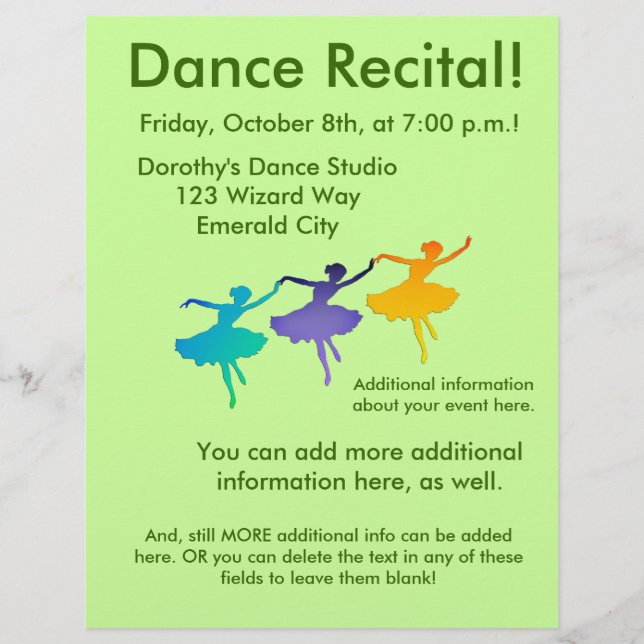 Prospectus 21,6 Cm X 24,94 Cm Dance Considérant Flyer (Devant)
