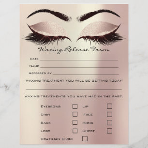 Prospectus 21,6 Cm X 24,94 Cm Décharge de l'épilation Responsabilité Renonciatio