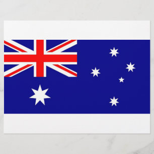 Prospectus 21,6 Cm X 24,94 Cm Dépliant avec Drapeau de l'Australie