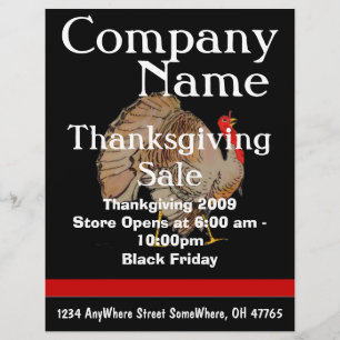 Prospectus 21,6 Cm X 24,94 Cm Dépliant de la vente du vendredi noir de Thanksgiv