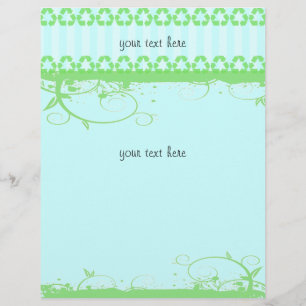 Prospectus 21,6 Cm X 24,94 Cm Design funky bleu et vert