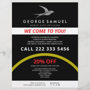 Prospectus 21,6 Cm X 24,94 Cm Détail automatique   Réparation de voiture Boutiqu