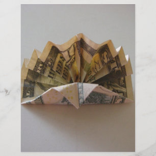 Prospectus 21,6 Cm X 24,94 Cm Dinde en origami de dollar volante