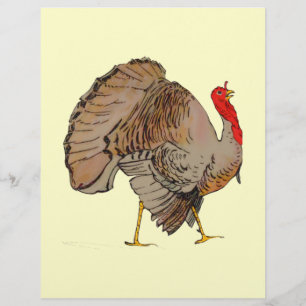Prospectus 21,6 Cm X 24,94 Cm Dindon de Thanksgiving en couleurs réelles