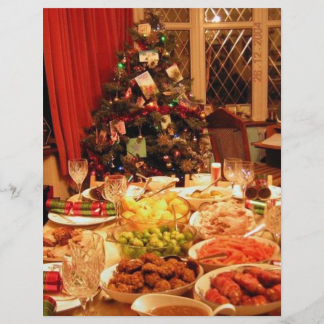 Prospectus 21,6 Cm X 24,94 Cm Dîner de Noël (Devant)