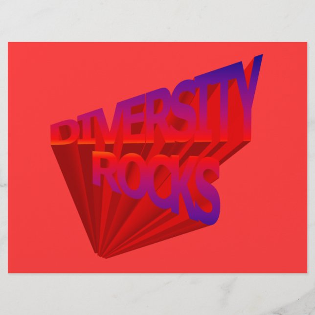 Prospectus 21,6 Cm X 24,94 Cm Diversity Rocks Flyer Modèle (Devant)