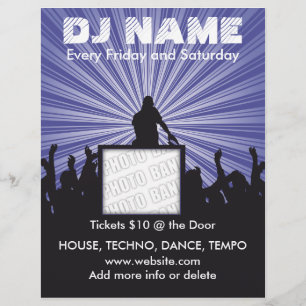 Prospectus 21,6 Cm X 24,94 Cm DJ Name Music Flyer