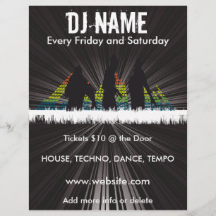Prospectus 21,6 Cm X 24,94 Cm DJ Shadows Music Flyer