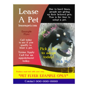 Prospectus 21,6 Cm X 24,94 Cm Dog Pet Adoption Flyer
