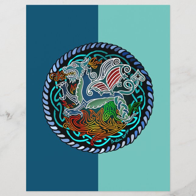 Prospectus 21,6 Cm X 24,94 Cm Dragon celtique (Devant)