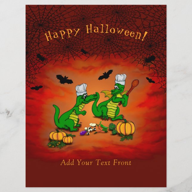 Prospectus 21,6 Cm X 24,94 Cm Dragons - Joyeux Halloween ! Aujourd'hui je vais c (Devant)