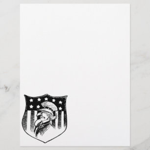 Prospectus 21,6 Cm X 24,94 Cm Drapeau américain et Oncle Sam patriotique vintage