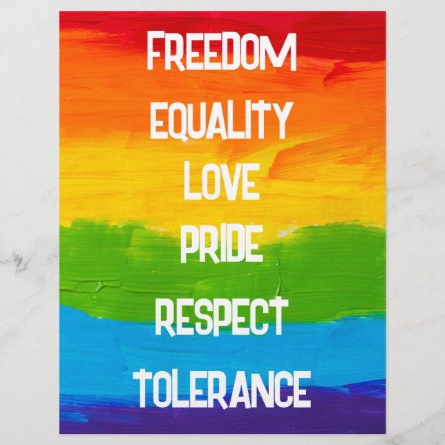 Prospectus 21,6 Cm X 24,94 Cm Drapeau arc-en-ciel gay lesbienne LGBT (Devant)