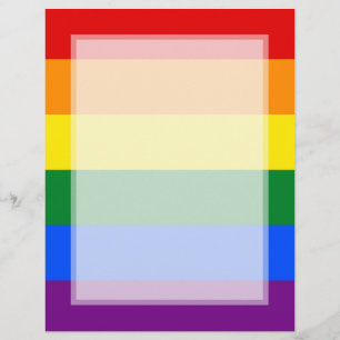Prospectus 21,6 Cm X 24,94 Cm Drapeau arc-en-ciel pour Gay pride LGBT