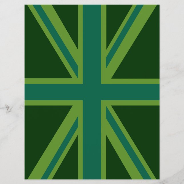 Prospectus 21,6 Cm X 24,94 Cm Drapeau vert Union Jack (Devant)