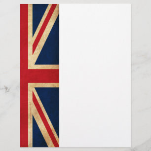 Prospectus 21,6 Cm X 24,94 Cm Drapeau vintage Grunge Royaume-Uni