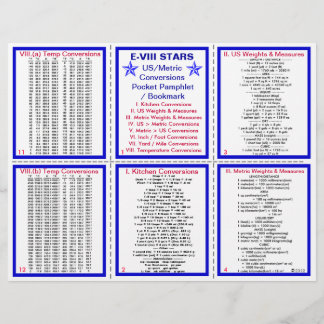Prospectus 21,6 Cm X 24,94 Cm E-8** États-Unis / Brochure sur les conversions mé