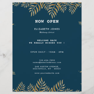 Prospectus 21,6 Cm X 24,94 Cm Élégant artiste de maquillage tropical