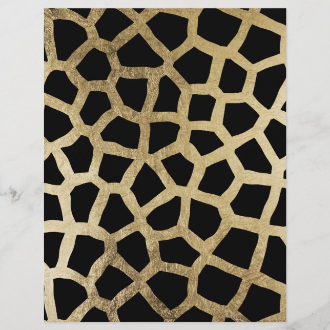 Prospectus 21,6 Cm X 24,94 Cm Élégant noir or poster de animal moderne (Devant)