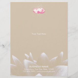 Prospectus 21,6 Cm X 24,94 Cm Elégant salon de fleurs Lotus et Spa