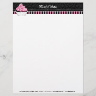 Prospectus 21,6 Cm X 24,94 Cm Élégante boulangerie Cupcake Nom