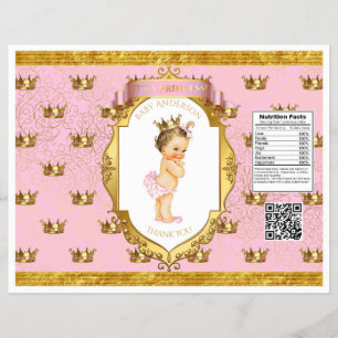 Prospectus 21,6 Cm X 24,94 Cm Emballages de Sachets de Chips Rose Or pour Bébé F
