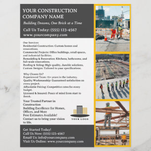 Prospectus 21,6 Cm X 24,94 Cm Entreprise de construction ou de bâtiment moderne