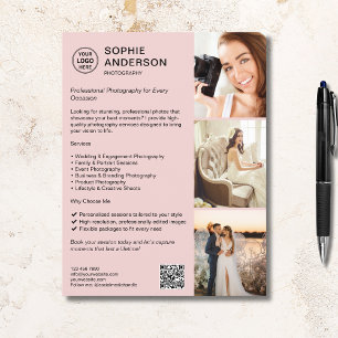 Prospectus 21,6 Cm X 24,94 Cm Entreprise de Photographie Professionnelle Photogr