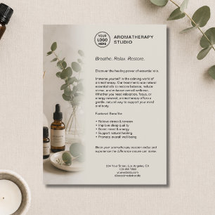 Prospectus 21,6 Cm X 24,94 Cm Entreprise de Spa Aromathérapie Logo personnalisé 