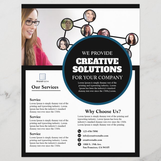 Prospectus 21,6 Cm X 24,94 Cm Entreprise Flyer (Devant)