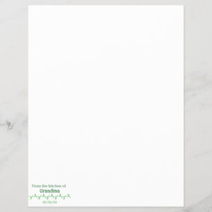 Prospectus 21,6 Cm X 24,94 Cm Étiquette alimentaire vert