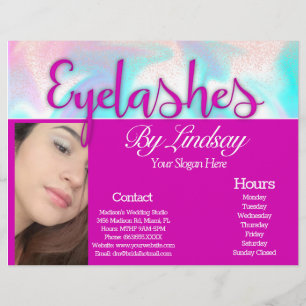 Prospectus 21,6 Cm X 24,94 Cm Eyelash Services Marbre Parties scintillant Sessio