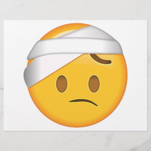 Prospectus 21,6 Cm X 24,94 Cm Face Avec Tête Bandage - Emoji