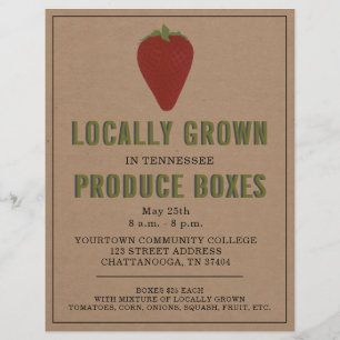 Prospectus 21,6 Cm X 24,94 Cm Farmer's Market Local Produce Strawberry