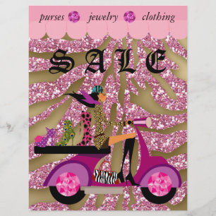 Prospectus 21,6 Cm X 24,94 Cm Fashion Scooter Awning Femme Chaussures Zebra Part