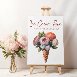 Prospectus 21,6 Cm X 24,94 Cm Fête des mariées de bar à glace Boho rustique et é