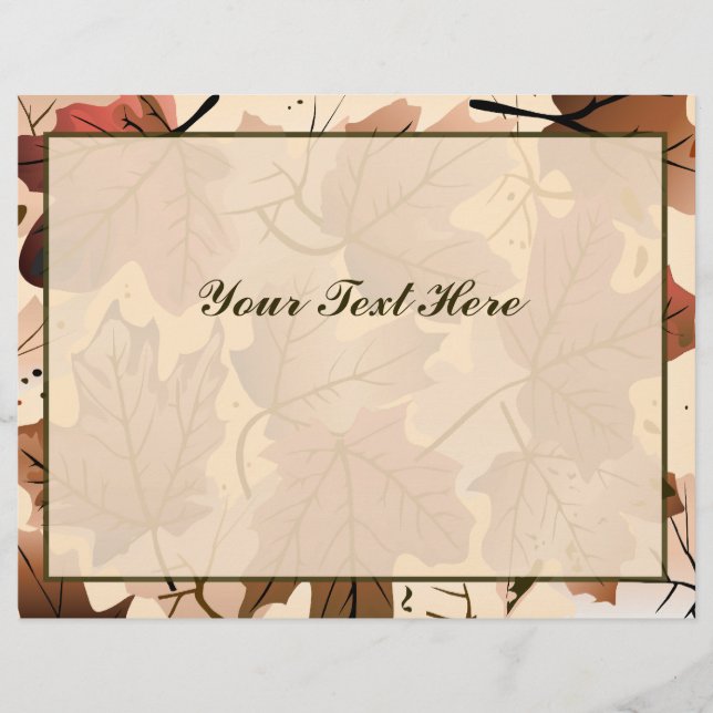 Prospectus 21,6 Cm X 24,94 Cm Feuilles d'automne impressionnantes Flyer personna (Devant)