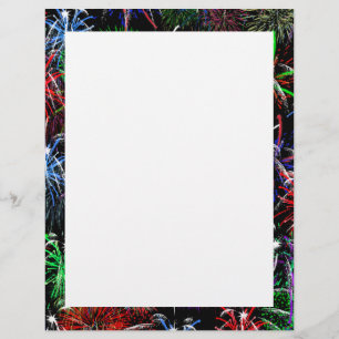 Prospectus 21,6 Cm X 24,94 Cm Feux d'artifice sur fond noir