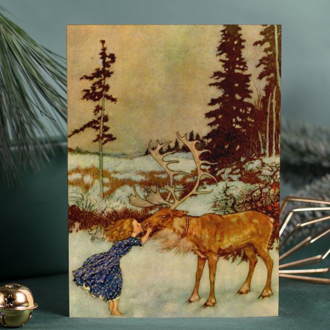 Prospectus 21,6 Cm X 24,94 Cm Fille et rennes (Créateur téléchargé)