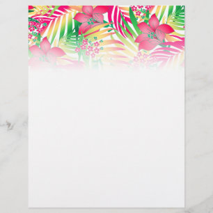 Prospectus 21,6 Cm X 24,94 Cm Fleurs tropicales colorées